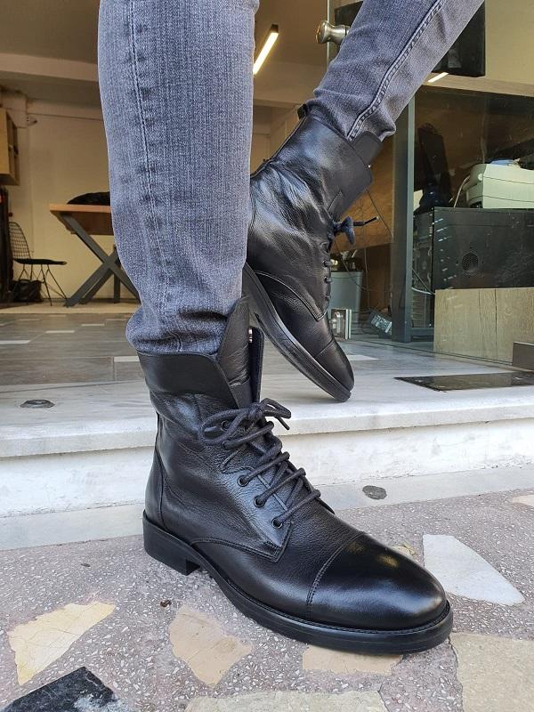 Lance Black Cap Toe Boots-baagr.myshopify.com-shoes2-BOJONI