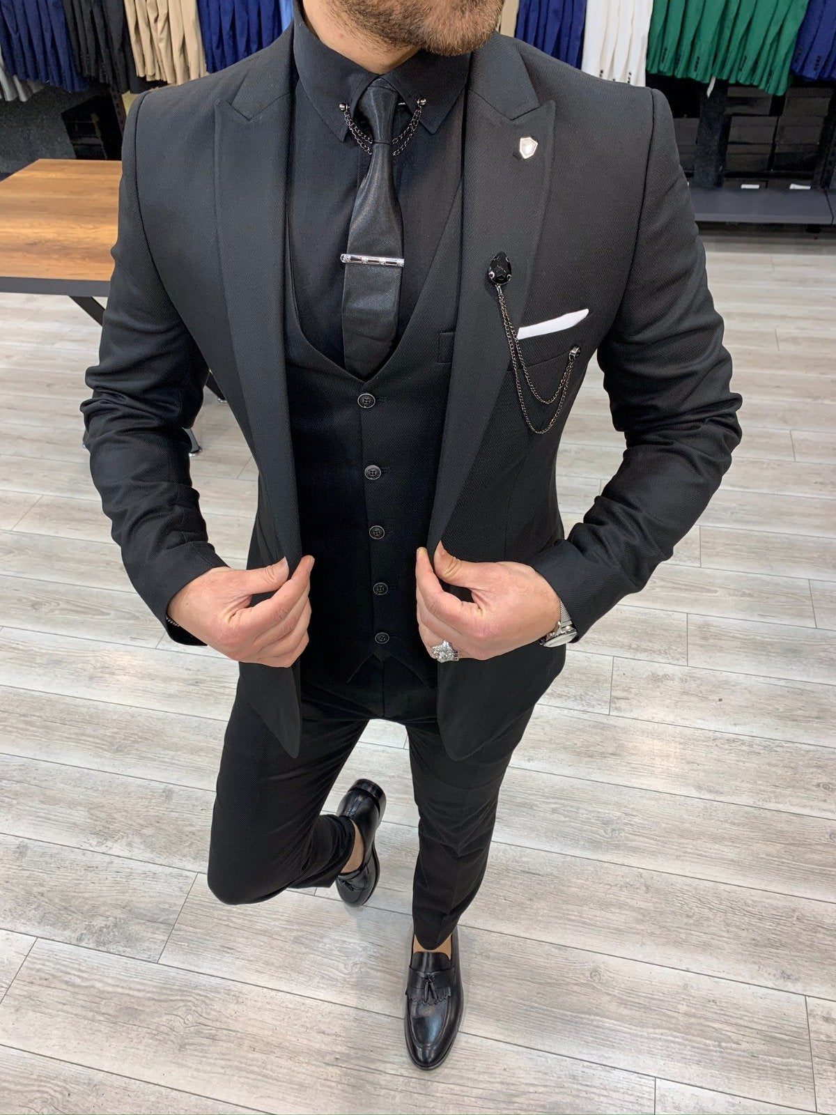 Doral Black Slim Fit Suit-baagr.myshopify.com-1-BOJONI