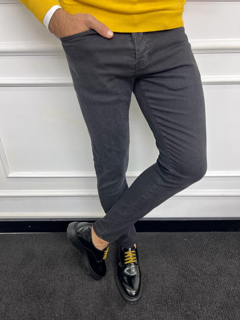 Leon Slim Fit Lycra Black Jeans