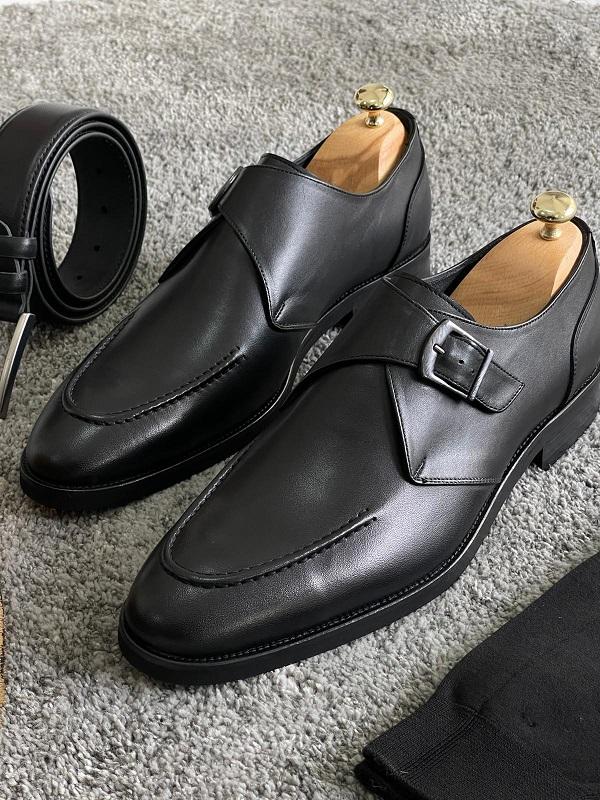 Bojoni Lorentti Black Monk Strap Loafers-baagr.myshopify.com-shoes2-BOJONI