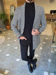 Bojo Black Slim Fit Single Breasted Long Coat-baagr.myshopify.com-Jacket-BOJONI