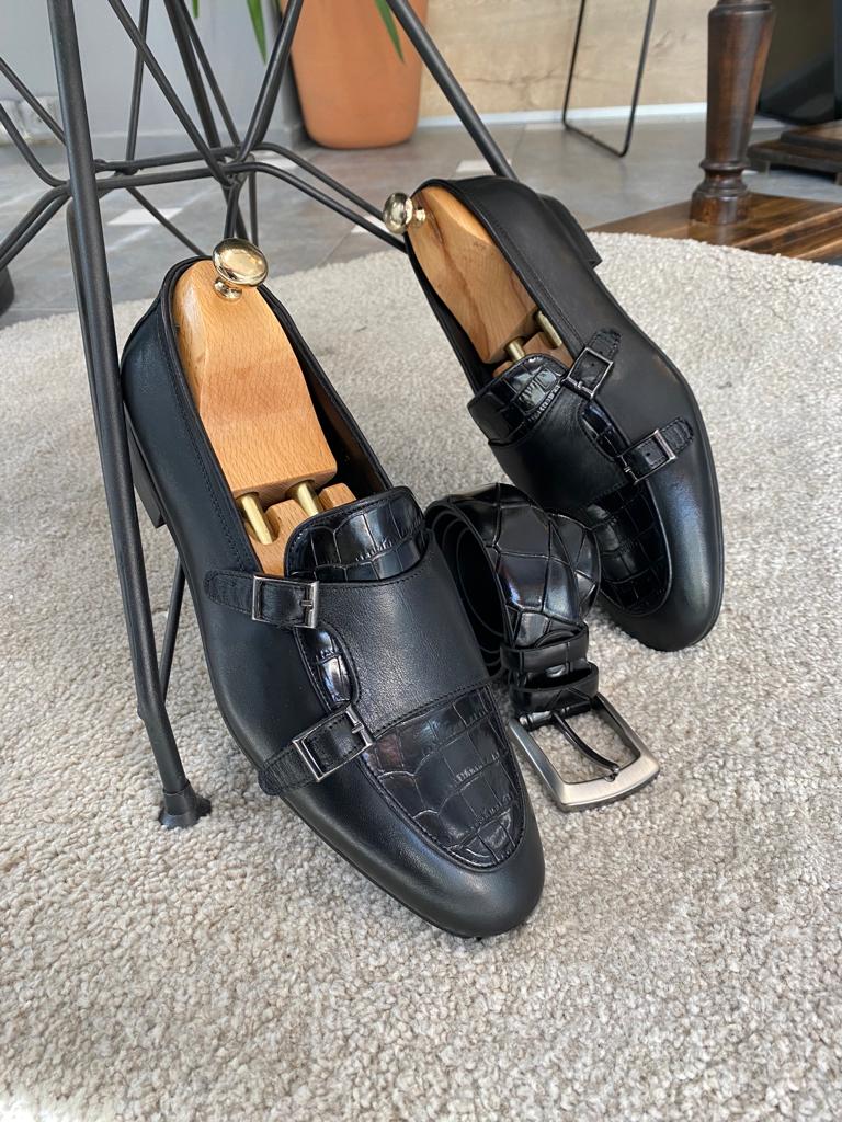 Bojoni Black Double Monk Strap Loafers-baagr.myshopify.com-shoes2-BOJONI