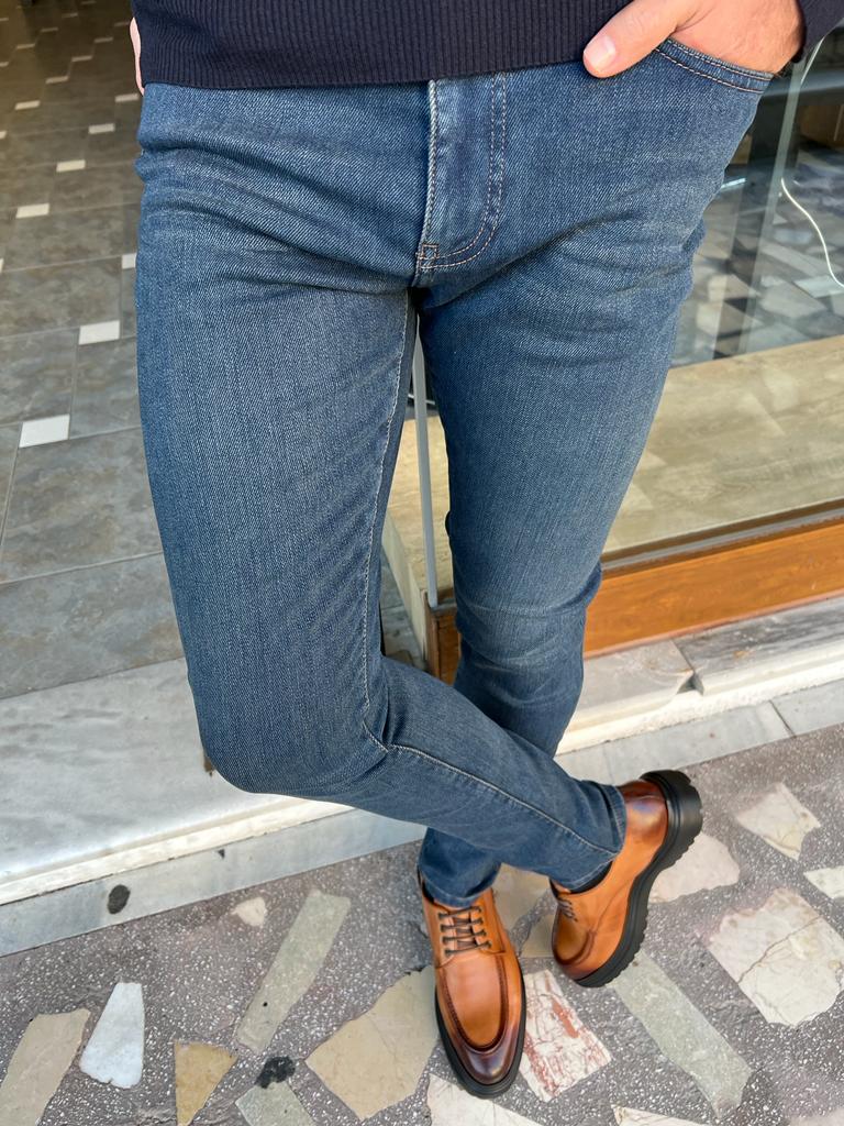 Bojoni Motron Blue Slim Fit Jeans 