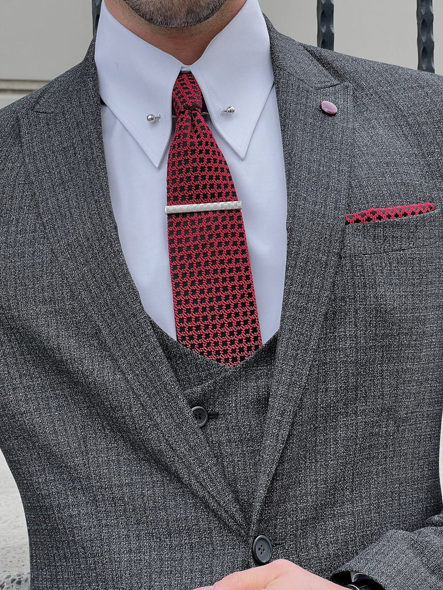 20437 Anthracite Plain Suit For Men