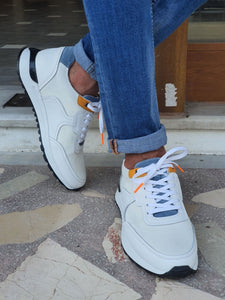 Bano White Lace-up Suede Leather Shoes-baagr.myshopify.com-shoes2-brabion