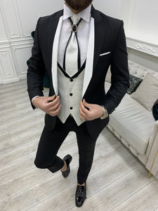 Bojoni Dayton Black Slim Fit Tuxedo 