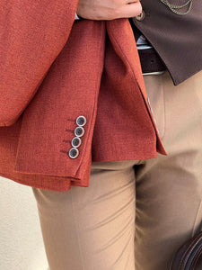 Bojoni Astoria Slim Fit High Quality Pointed Collar Tile Blazer