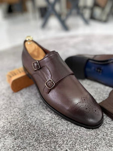 Nadeli Brown Double Monk Straps-baagr.myshopify.com-shoes2-BOJONI