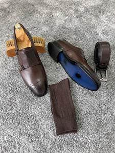 Nadeli Brown Double Monk Straps-baagr.myshopify.com-shoes2-BOJONI