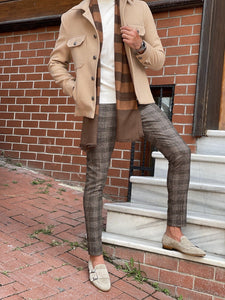Bojo Slim fit Brown Pants-baagr.myshopify.com-Pants-BOJONI