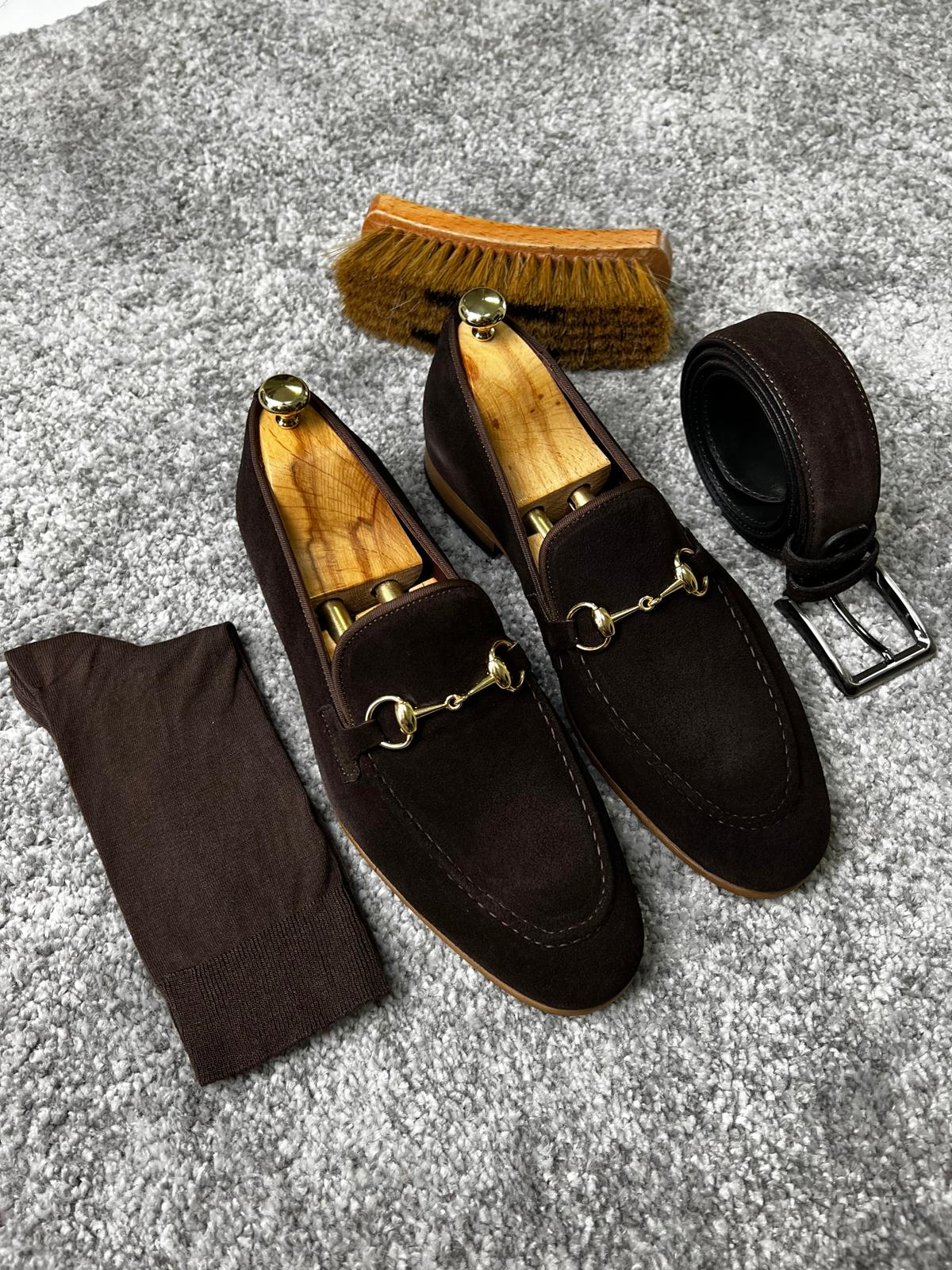 Bojoni Amato Special Edition Neolite Brown Suede Leather Loafer