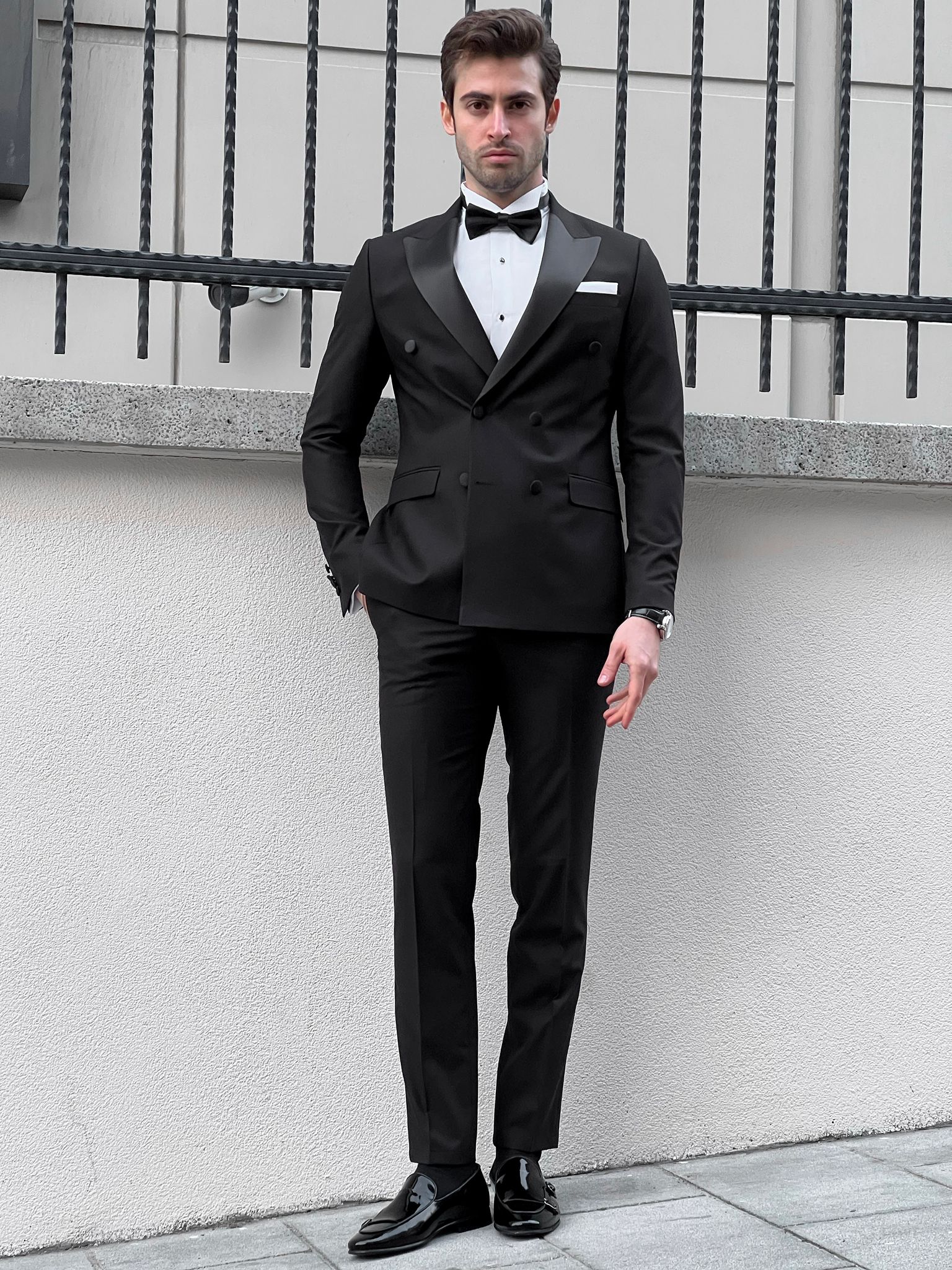 Louis Slim Fit High Quality Pointed Collared Double Breasted Tuxedo (Party Suit/Tuxedo)
