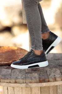 Ash Croc Detailed Eva Sole Black Sneakers