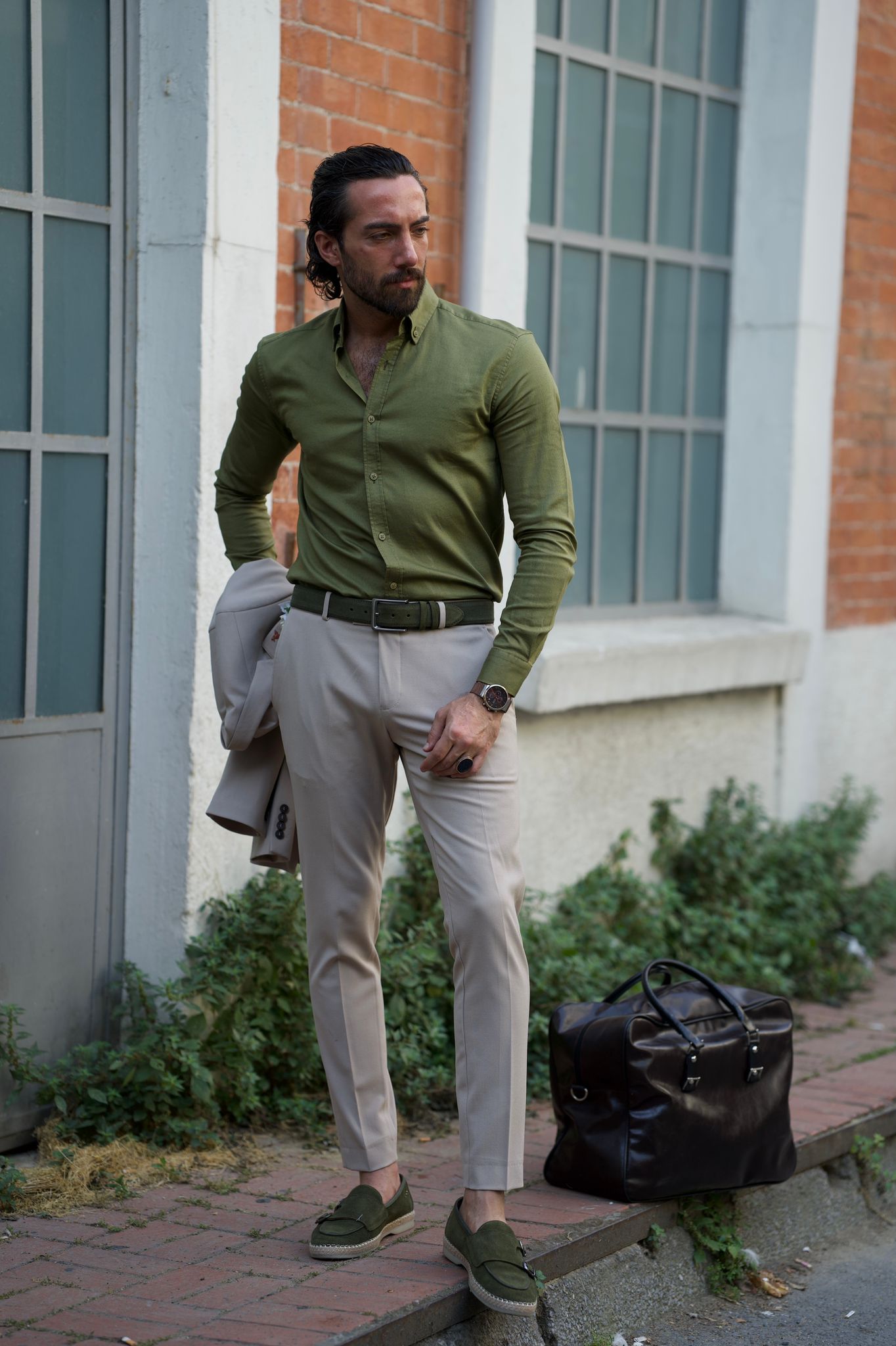 italian collar dress shirt Non-iron Italian collar shirt 100% cotton
