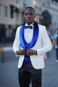 Ace Custom Slim Fit White Tuxedo