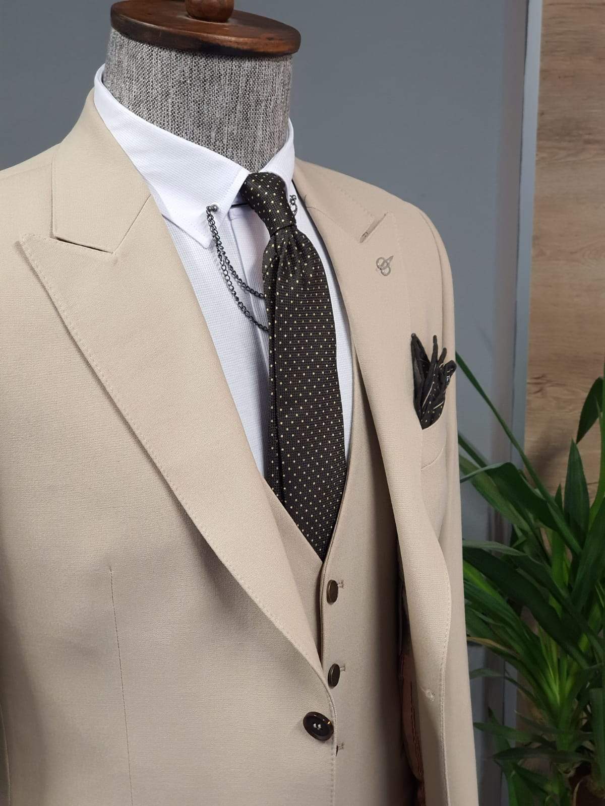 Argeli Beige Slim Fit Cotton Suit-baagr.myshopify.com-suit-BOJONI