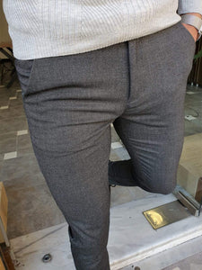 Paruri Black Slim Fit Cotton Pants-baagr.myshopify.com-Pants-brabion