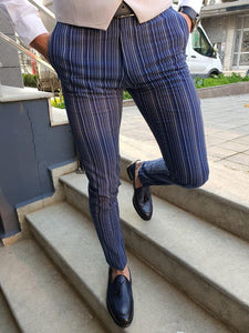 Forenza Sax Slim Fit Pinstripe Pants-baagr.myshopify.com-Pants-BOJONI