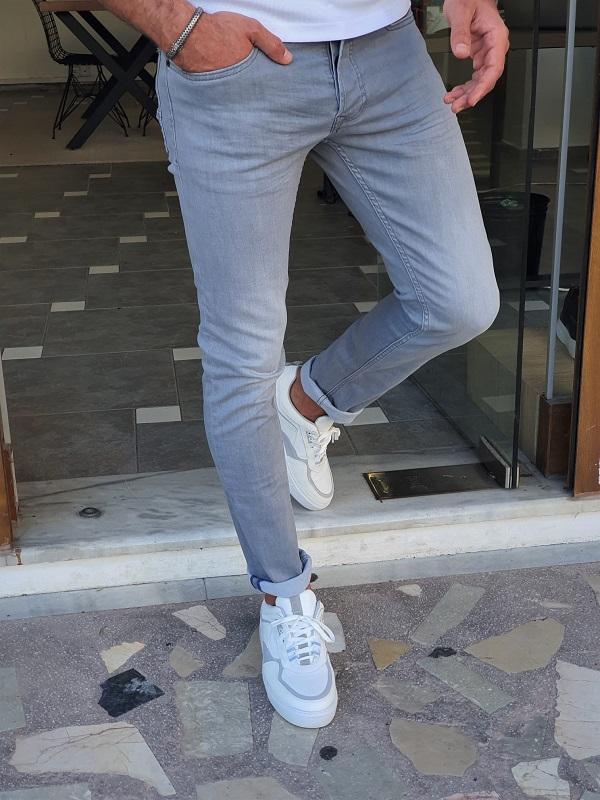Forenzax Gray Slim Fit Jeans-baagr.myshopify.com-Pants-BOJONI