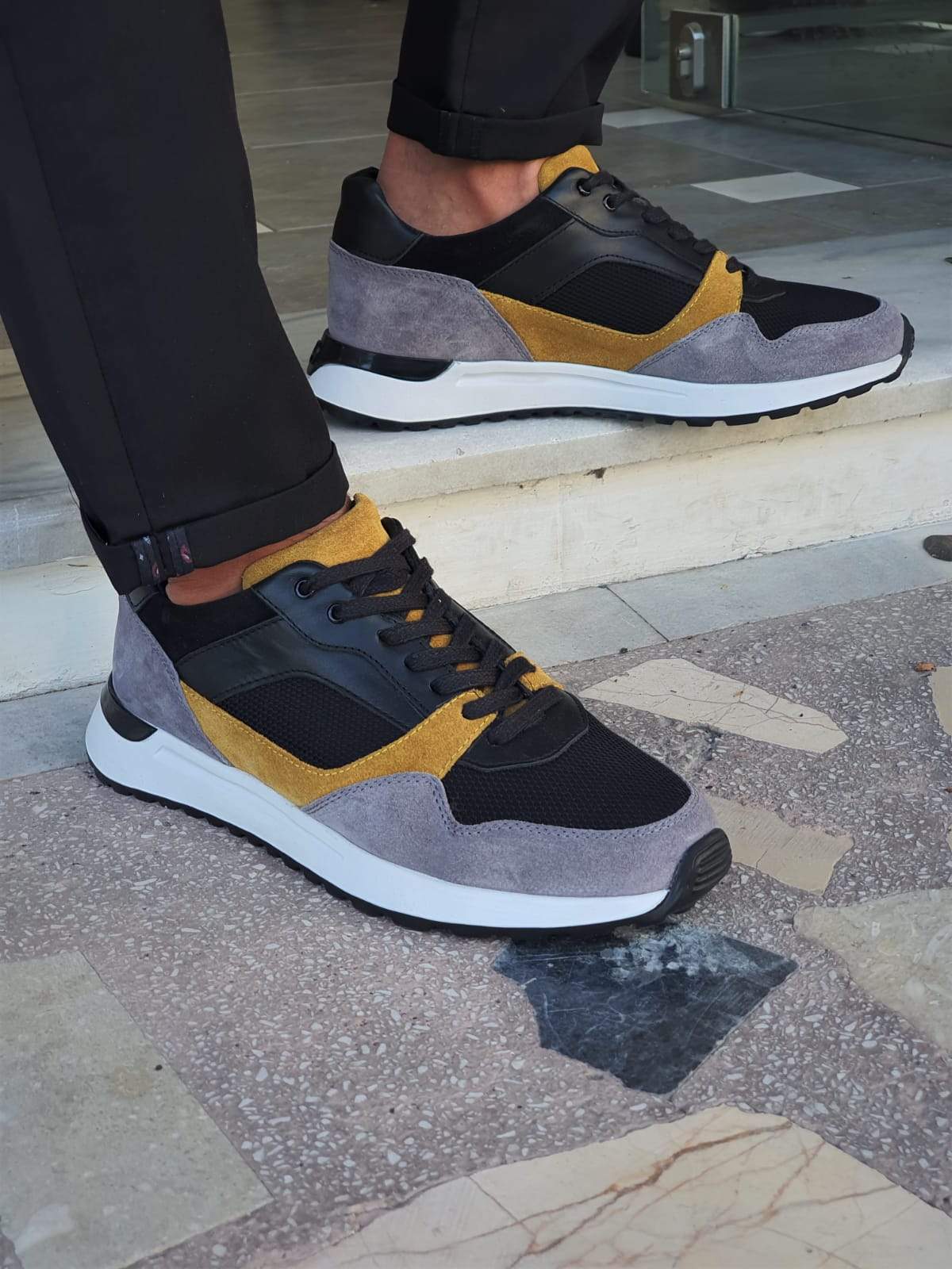 Bano Yellow Mid-Top Sneakers-baagr.myshopify.com-shoes2-brabion