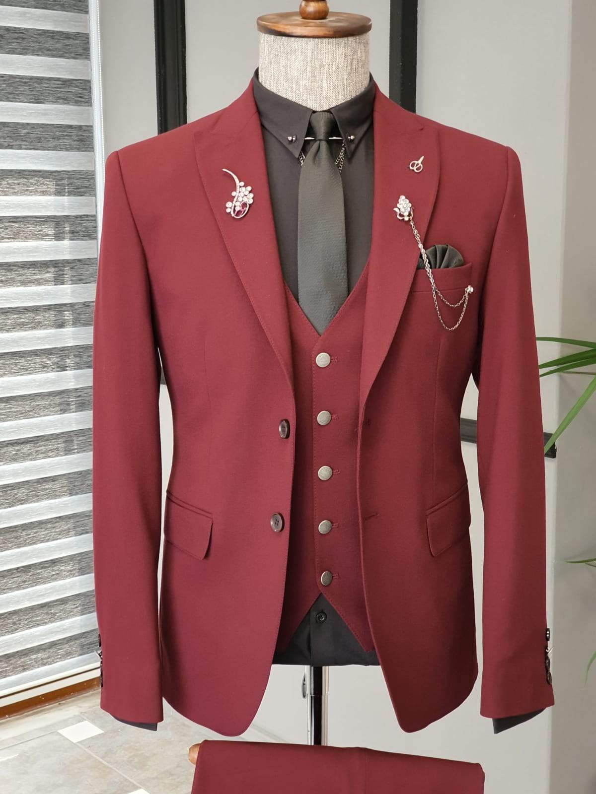 Argeli Red Slim Fit Suit-baagr.myshopify.com-suit-BOJONI
