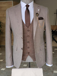 Antinori Beige Slim Fit Notch Lapel Suit-baagr.myshopify.com-suit-BOJONI