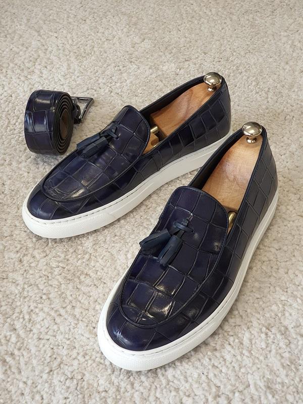 Monteri Navy Blue Tassel Loafers-baagr.myshopify.com-shoes2-brabion