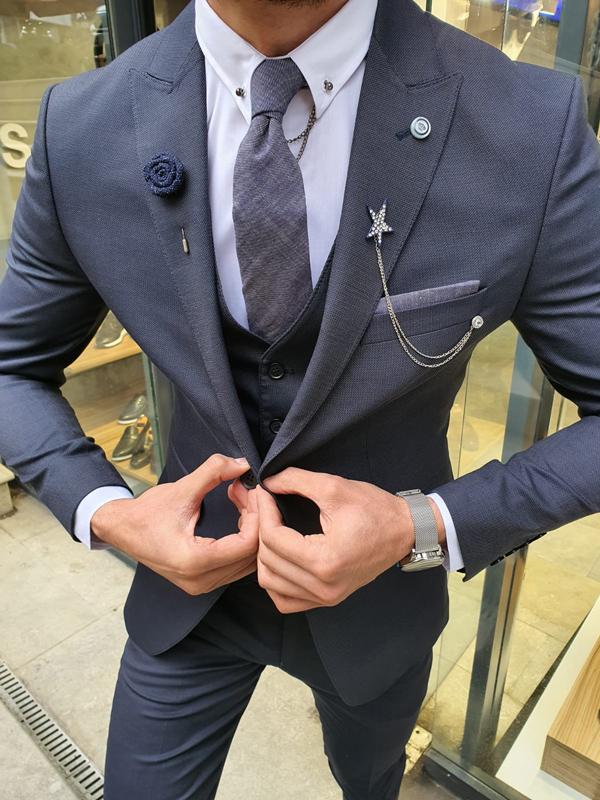 Marc Slim-Fit Suit Vest Navy Blue-baagr.myshopify.com-suit-BOJONI
