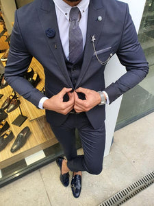 Marc Slim-Fit Suit Vest Navy Blue-baagr.myshopify.com-suit-BOJONI