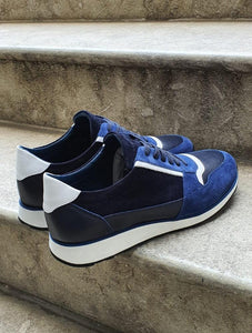 Pierre Navy Blue Mid-Top Sneakers-baagr.myshopify.com-shoes2-BOJONI