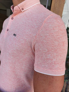 Lerno Pink Slim Fit Polo T-Shirt-baagr.myshopify.com-T-shirt-BOJONI