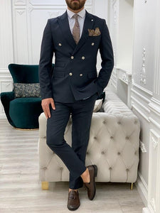 Palermo Navy Blue Slim Fit Double Breasted Suit-baagr.myshopify.com-1-BOJONI
