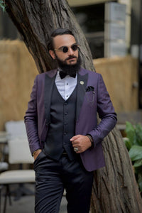 Bojoni Amato New Season Slim Fit Purple Tuxedo