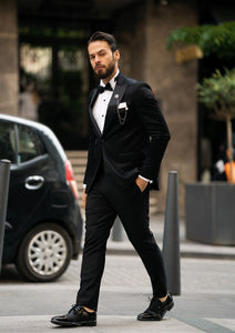 Bojoni Cagliari Black Slim-Fit Tuxedo 2-Piece