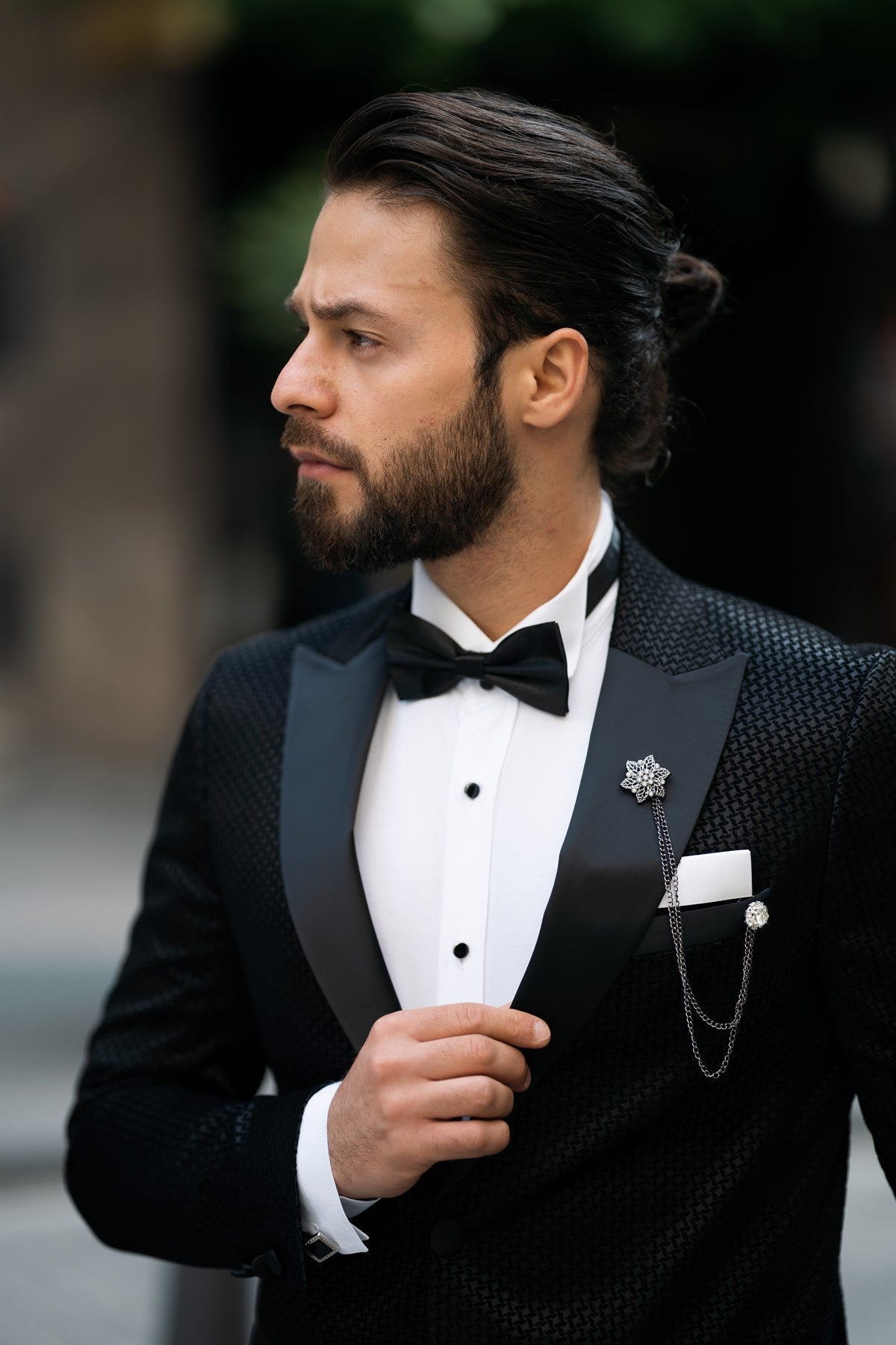 Bojoni Cagliari Black Slim-Fit Tuxedo 2-Piece