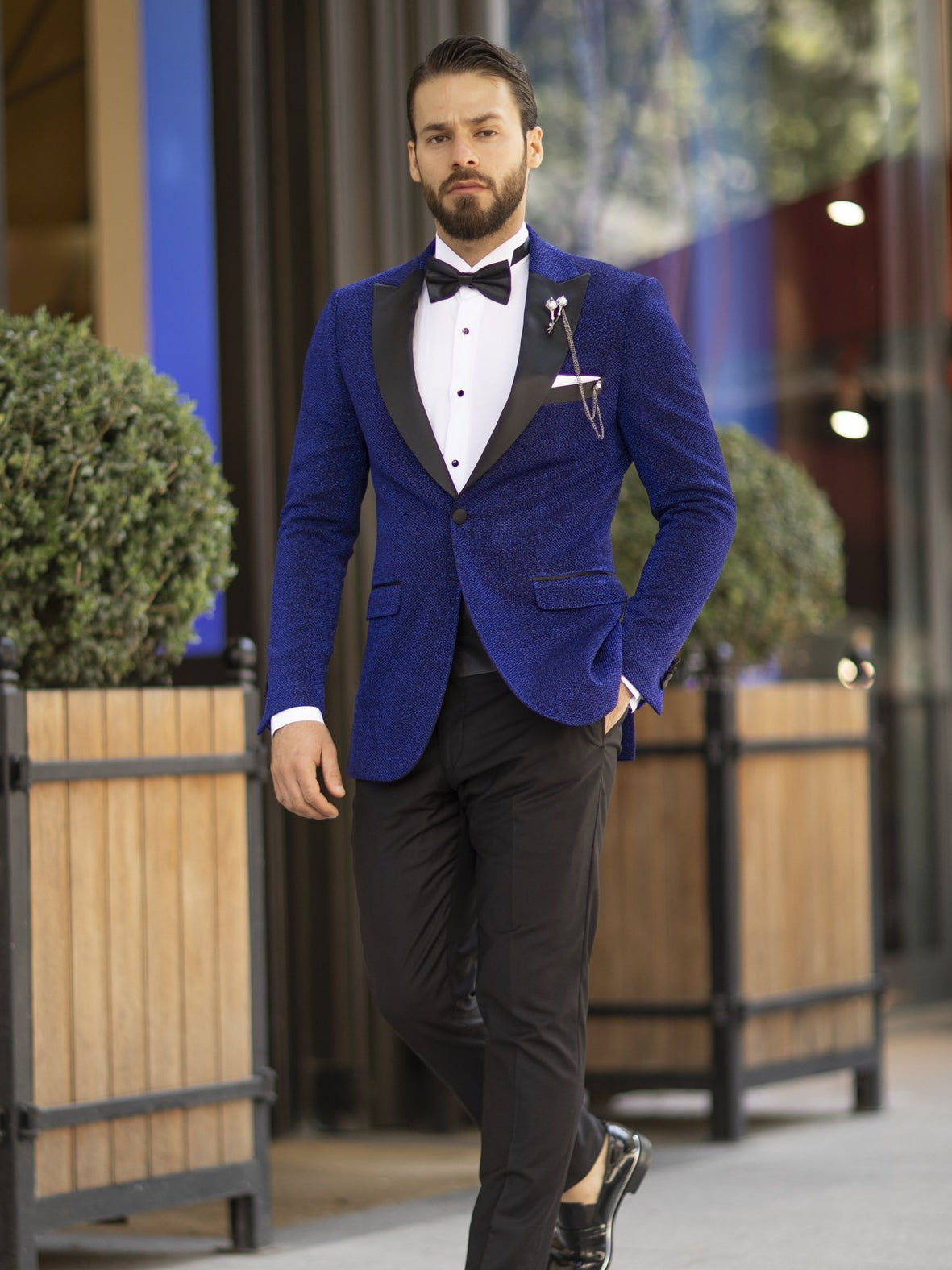 Bojoni Cagliari Blue Slim-Fit Tuxedo 2-Piece