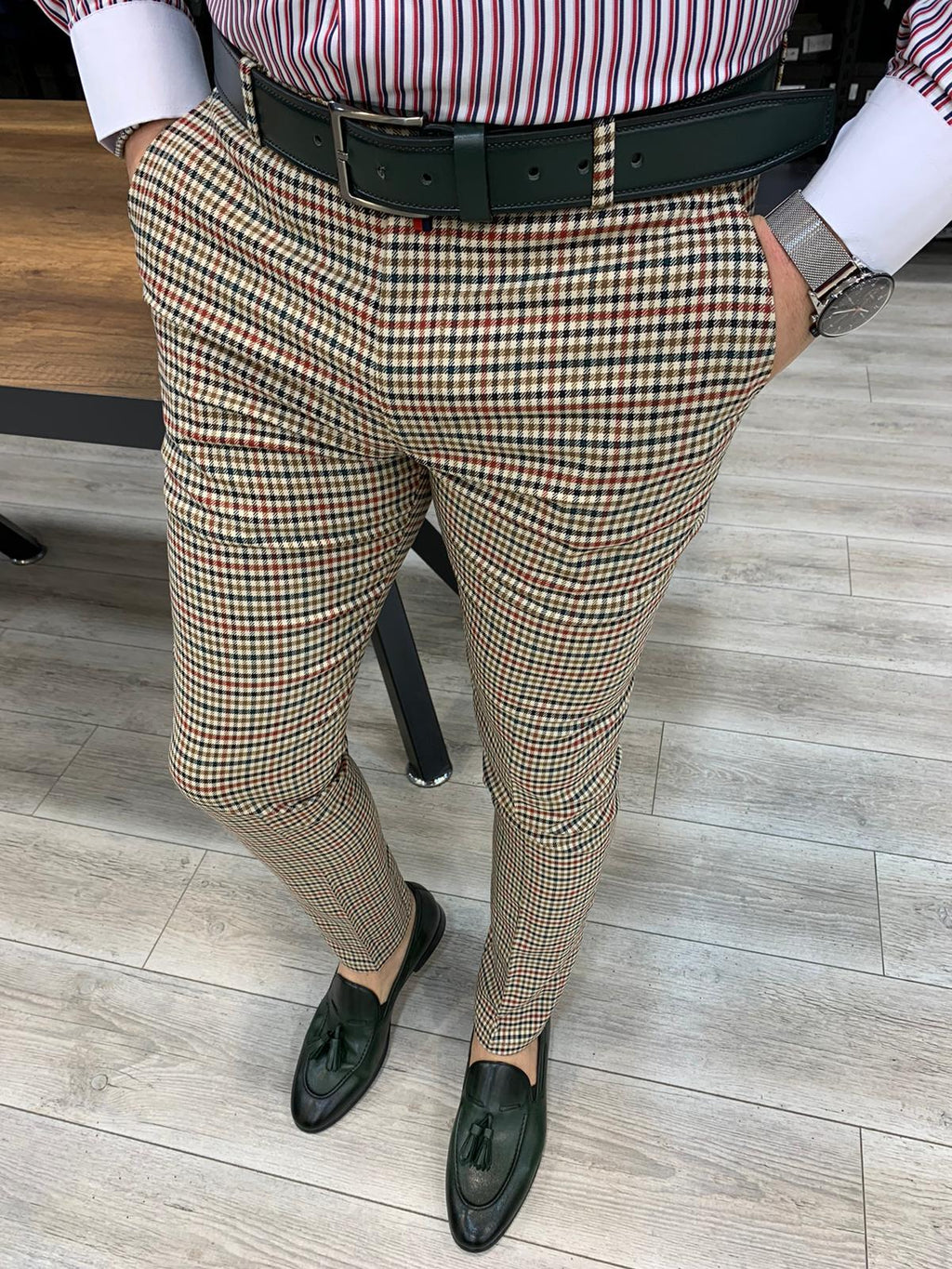 Ferrar Mix Plaid Pants-baagr.myshopify.com-Pants-BOJONI