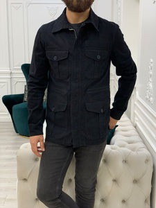 Limoux Slim Fit Black Denim Jacket-baagr.myshopify.com-Jacket-BOJONI