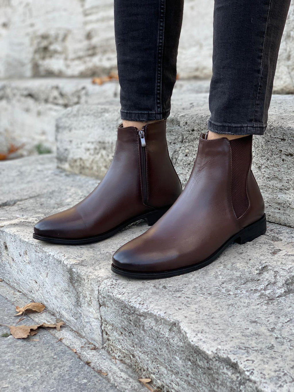 Mantoni Brown Leather Chelsea Boots-baagr.myshopify.com-shoes2-BOJONI