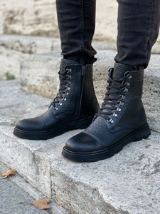 Mantoni Black Leather Boots-baagr.myshopify.com-shoes2-BOJONI