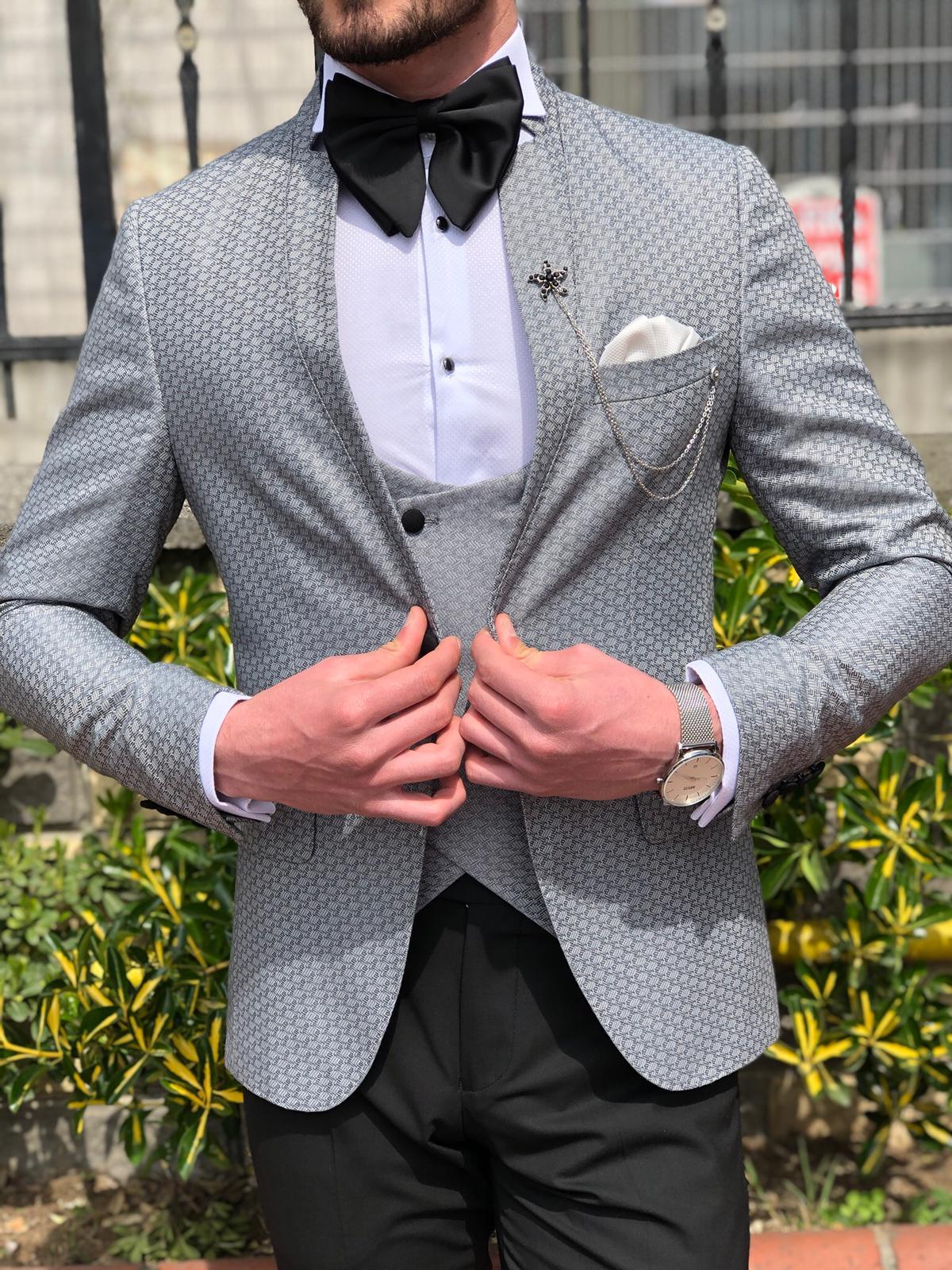 Hendiff Slim-Fit Tuxedo Gray-baagr.myshopify.com-suit-BOJONI