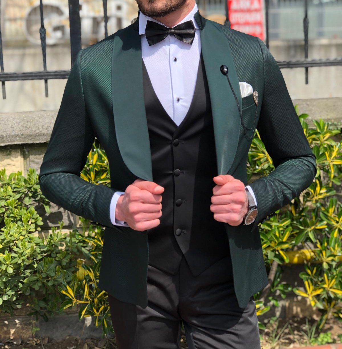 green dress vest Hunter Green Knit Button Front Sweater Vest - All Tops