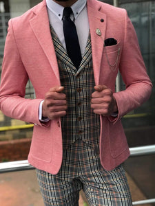 Pandoff Slim-Fit  Blazer in Pink-baagr.myshopify.com-suit-BOJONI