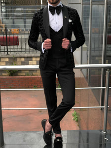 Floress Slim-Fit Tuxedo Suit Vest black-baagr.myshopify.com-suit-brabion