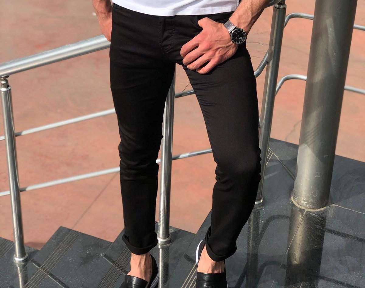 Slim-Fit Jeans Black-baagr.myshopify.com-Pants-BOJONI