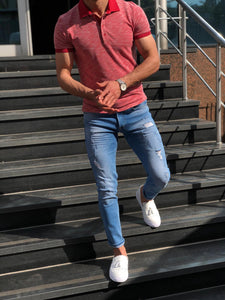 Banso Slim-Fit Collar T-shirt (3 Colors)-baagr.myshopify.com-T-shirt-BOJONI