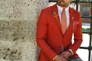 Pac Slim-Fit Jacket in Orange-baagr.myshopify.com-blazers-BOJONI