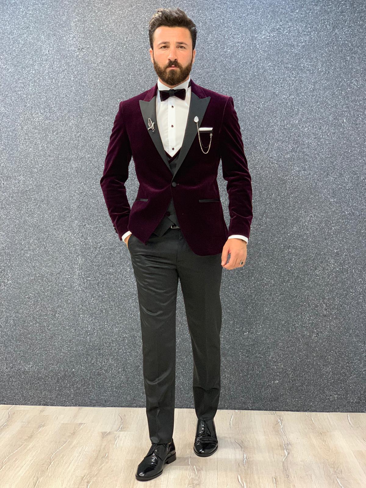 Mans Slim Fit Tuxedo Damson-baagr.myshopify.com-1-brabion