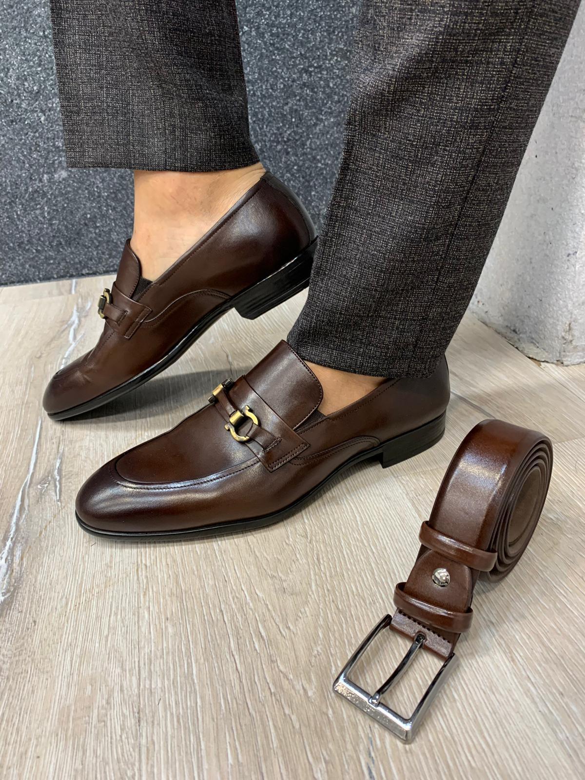 Buckled Suede Shoes Brown-baagr.myshopify.com-shoes2-BOJONI