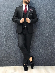 Ani Black Slim Fit Wool Suit-baagr.myshopify.com-1-BOJONI